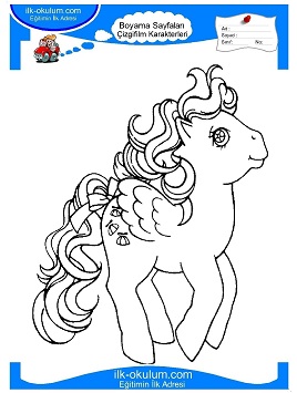 Çocuklar İçin My Little Poni Boyama Sayfaları 